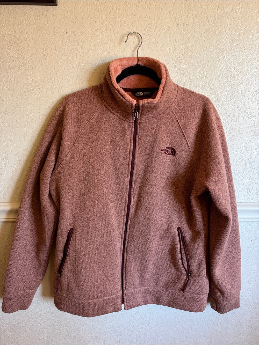 The North Face Women's Full-Zip Fleece Jacket - Rosewood Pink size L